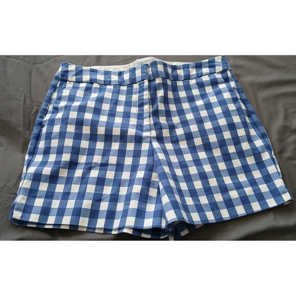 Boden Richmond Blue & White Checkered Shorts 4‎ '' size 8 - Picture 3 of 10
